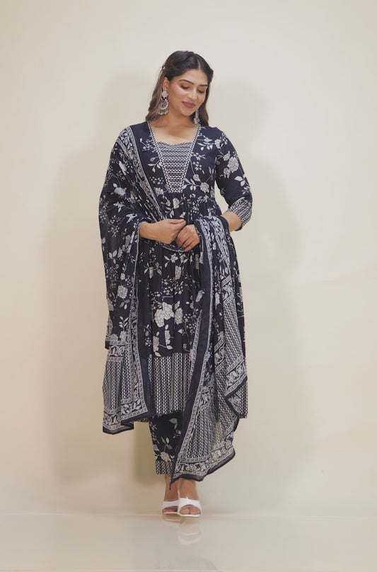 Soft Cotton Floral Kurta