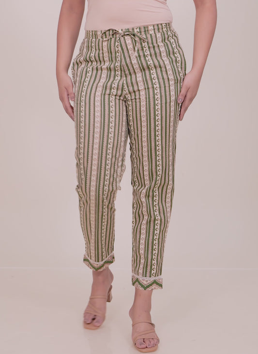 Soft Cotton Striped Pant