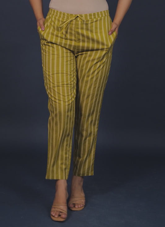 Soft Cotton Striped Pant