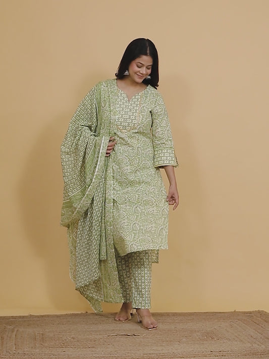 Soft Cotton Floral Kurta