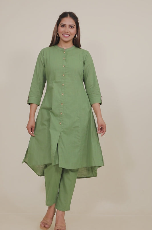 Khadi Cotton Solid Kurta