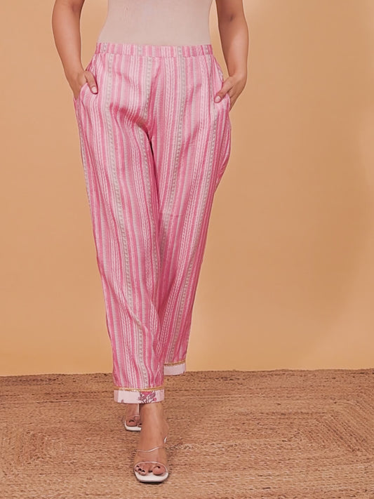 Muslin Striped Pant