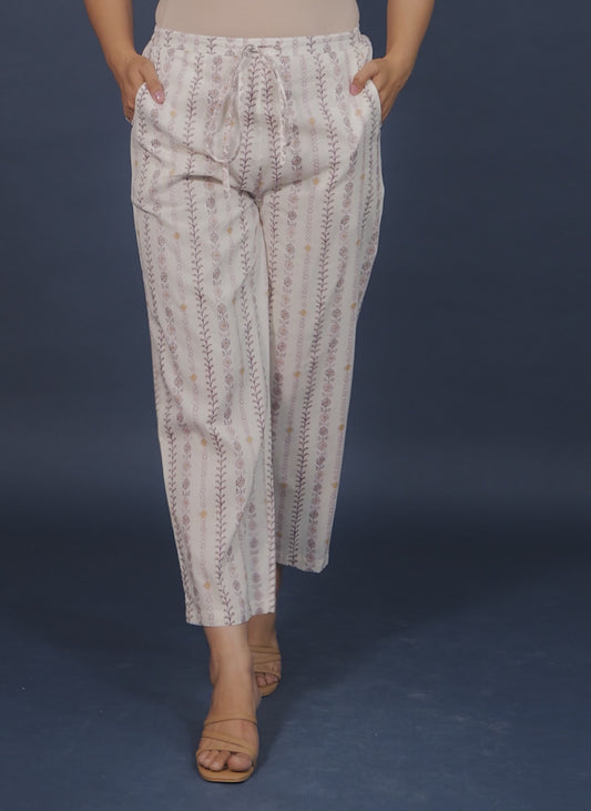 Soft Cotton Striped Pant