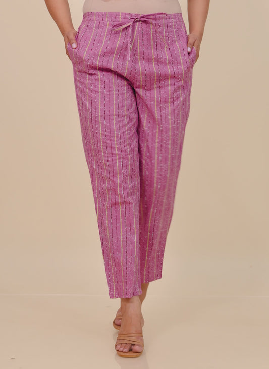 Soft Cotton Striped Pant