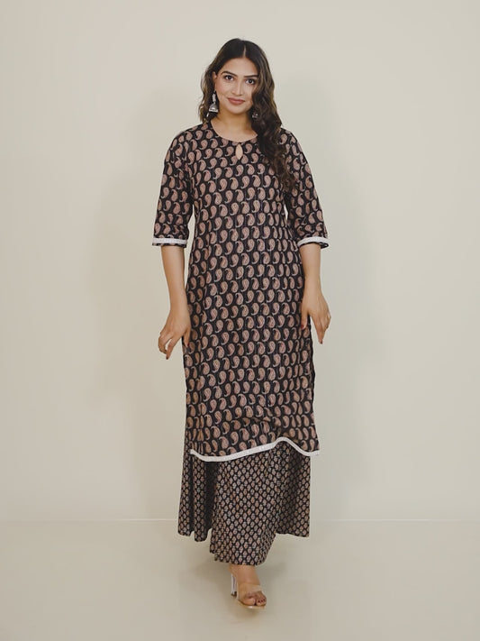 Lurex Cotton Paisley Kurta