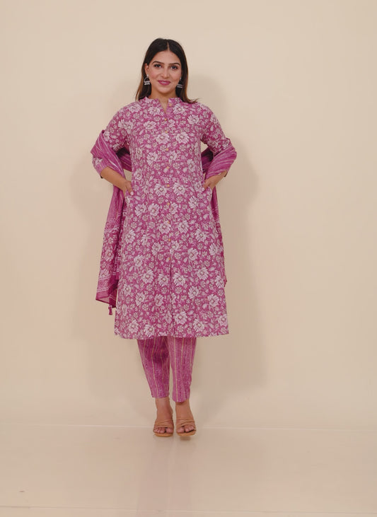 Soft Cotton Floral Kurta