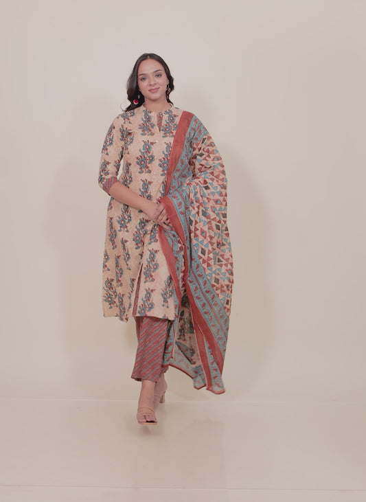 Soft Cotton Floral Kurta