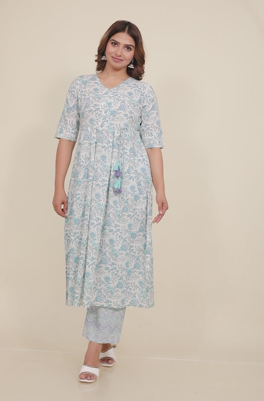 Soft Cotton Floral Kurta