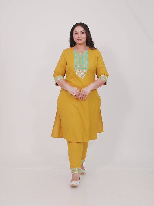 Linen Cotton Solid Kurta