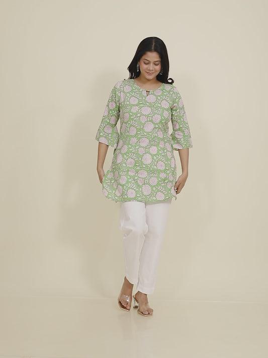 Soft Cotton Floral Kurti