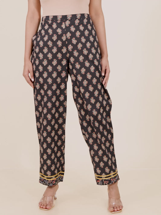 Soft Cotton Floral Crop Pant