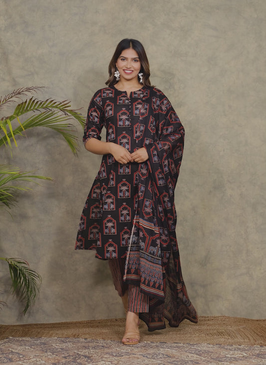 Soft Cotton Abstract Kurta