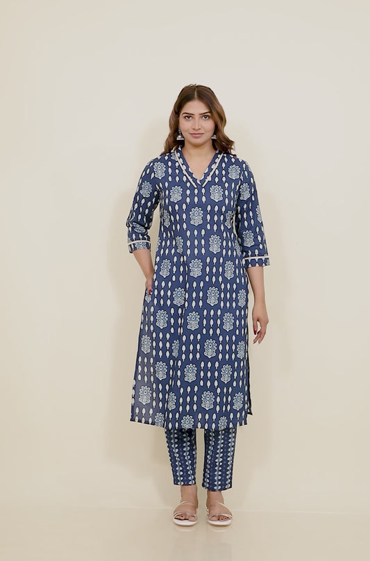 Soft Cotton Floral Kurta