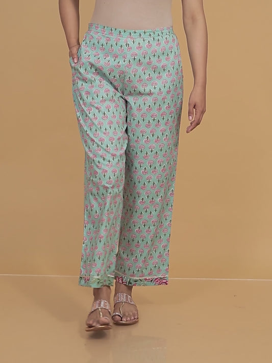 Soft Cotton Block Pant