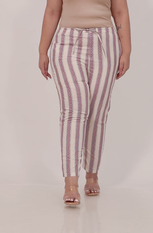 Soft Cotton Striped Pant