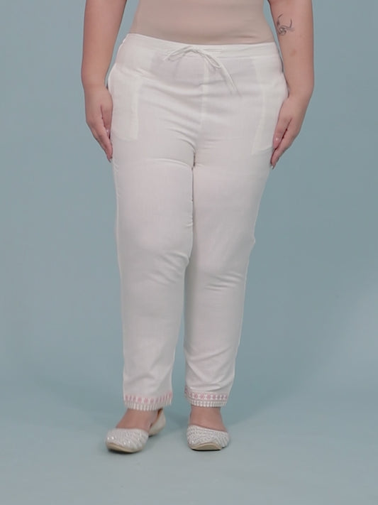 Linen Cotton Solid Pant