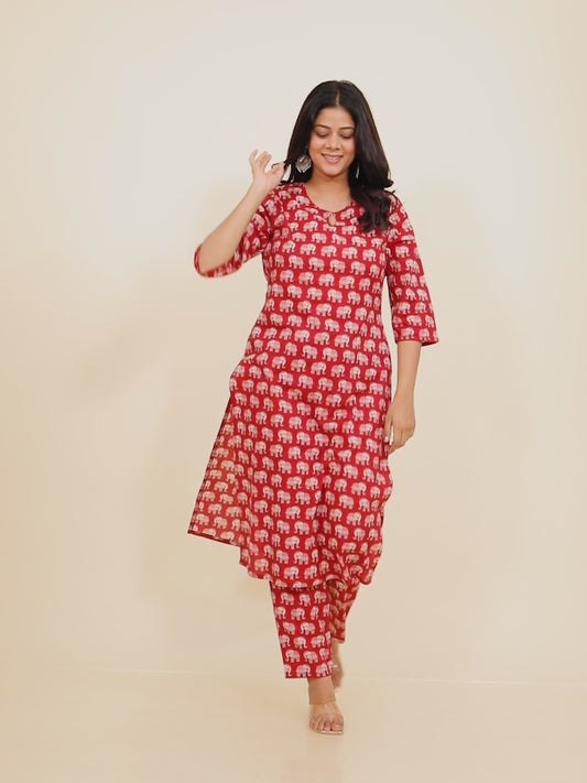 Soft Cotton Animal Kurta