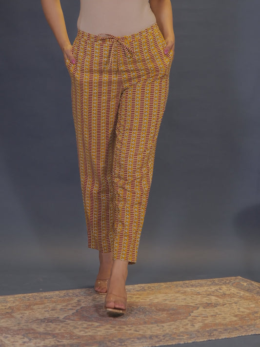 Soft Cotton Striped Pant