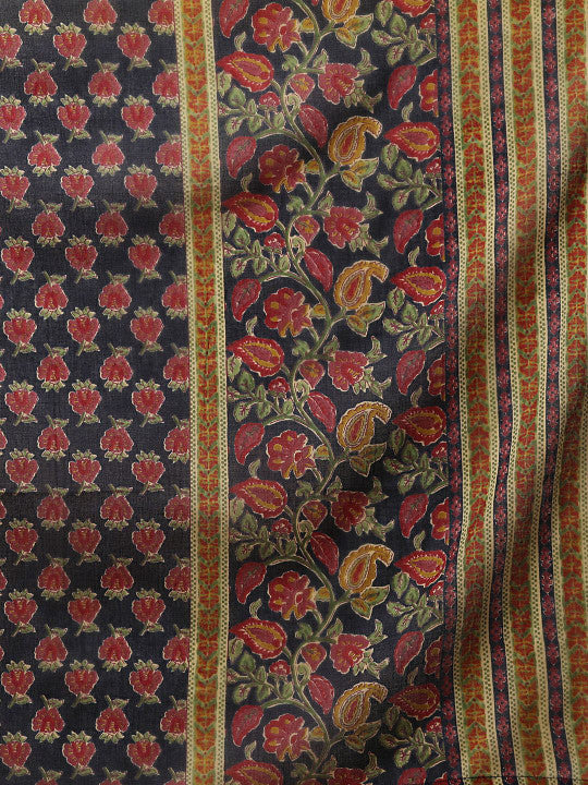 FASHOR Women Floral Printed Regular Pure Cotton Kurta & Palazzos & Dupatta