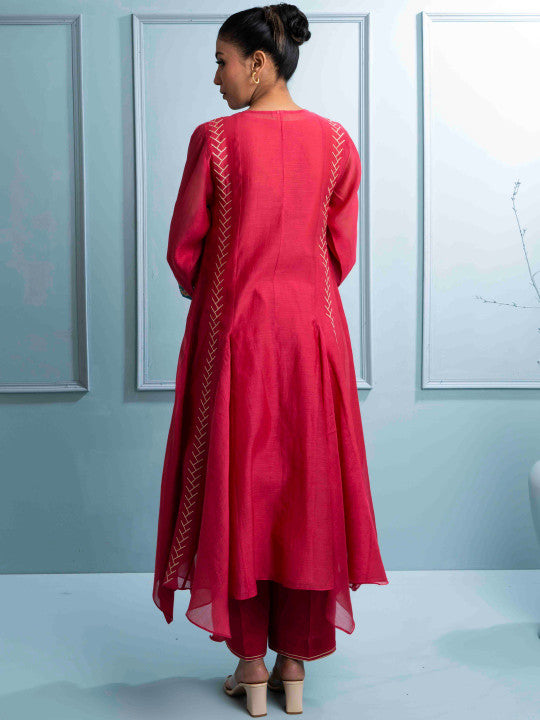 The White Tree Studio Women Ethnic Motifs Printed A-Line Kurta with Palazzo & Dupatta