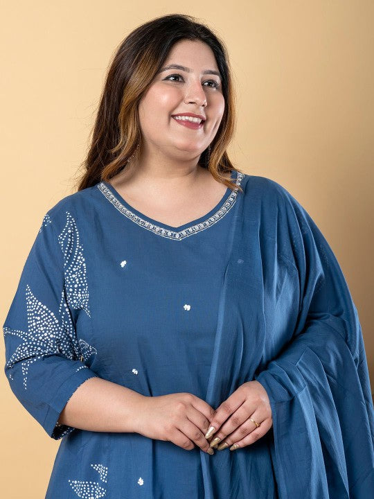 Printed Pure Cotton Anarkali Kurta