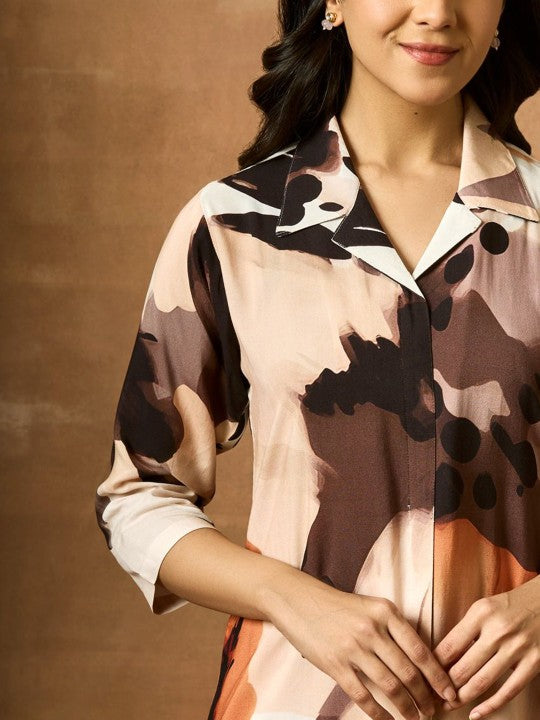 WOMEN PLUS Safar Digitally Printed Tunic With Trousers Co-Ords