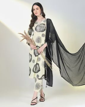 Women Printed Straight Kurta Set