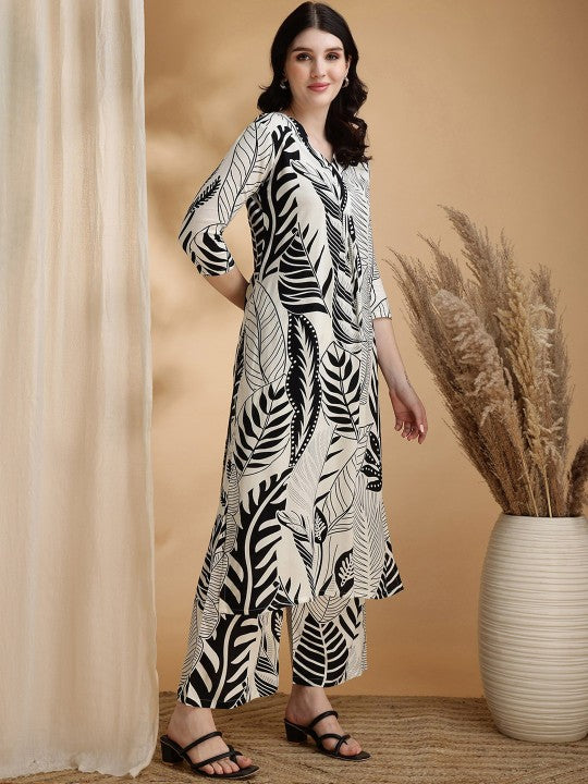 Berrylicious Printed Kurta With Palazzo Co-ords