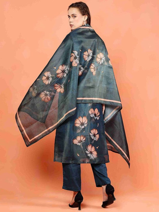 ETRAANA Women Floral Printed Round Neck Kurta