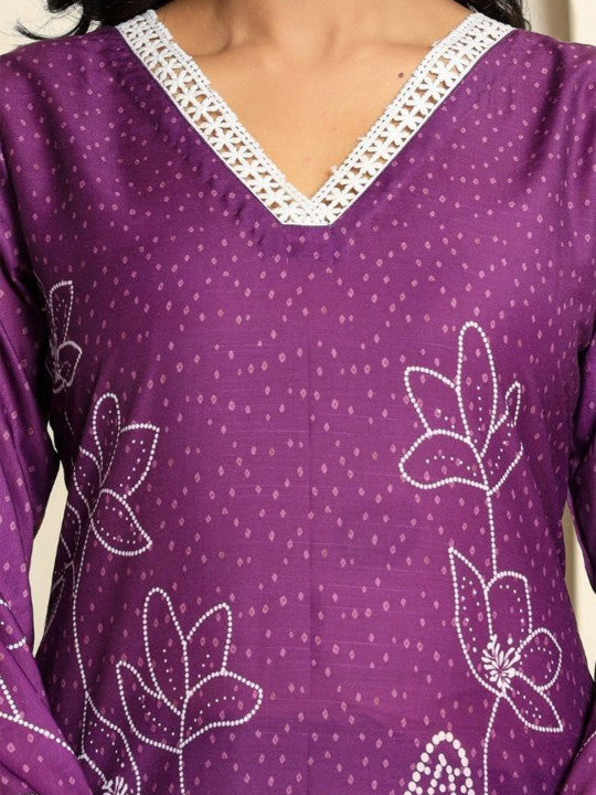 HOUSE OF JAMOTI Women Ethnic Motifs Printed Regular Kurta with Trousers & With Dupatta