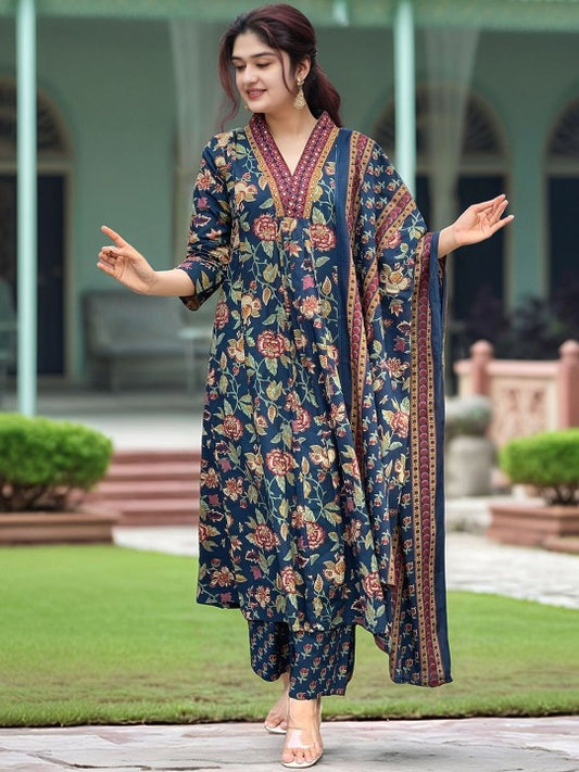 Aaghnya Women Floral Printed Kurta