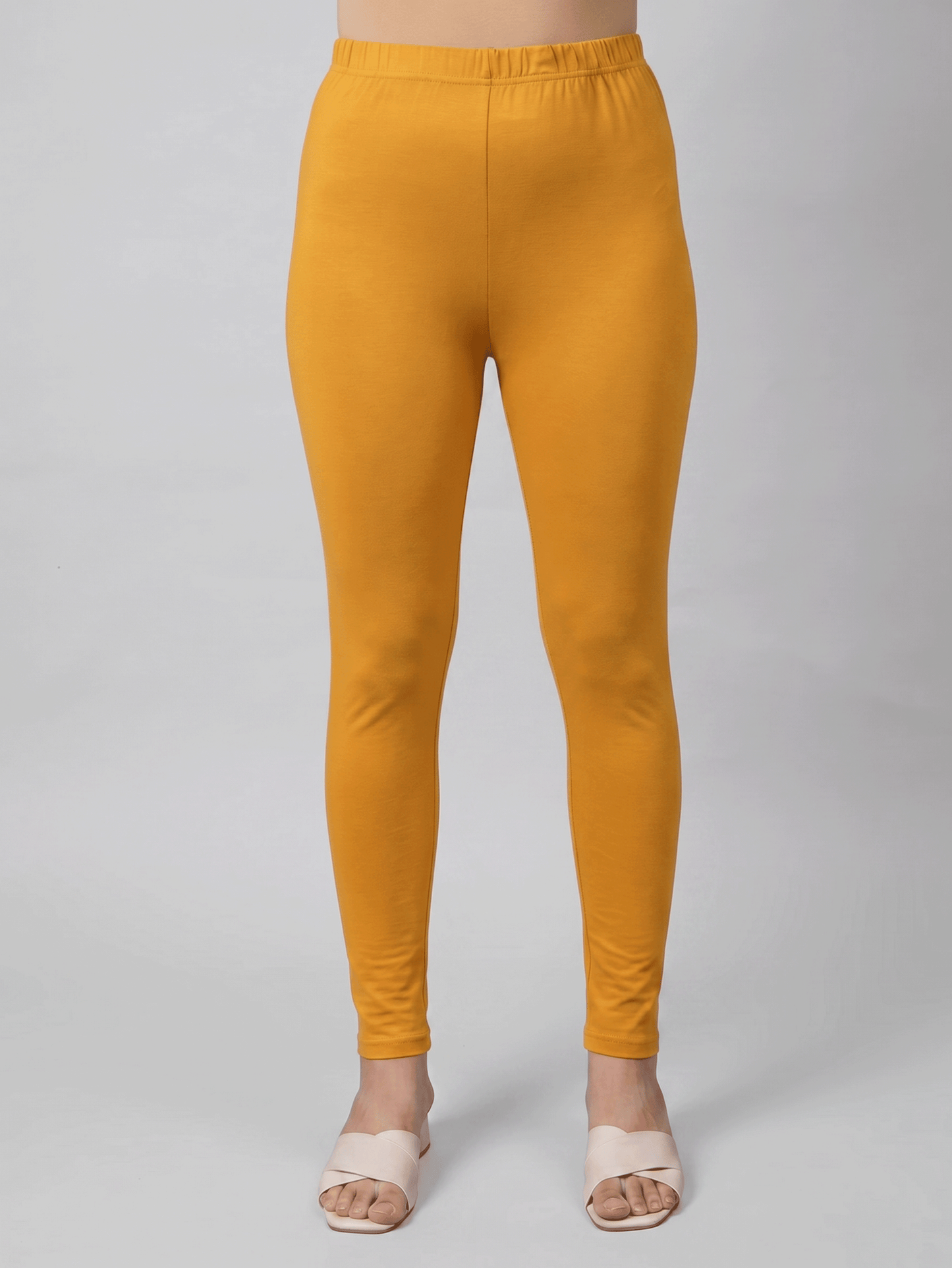 Knit Solid Mustard Leggings