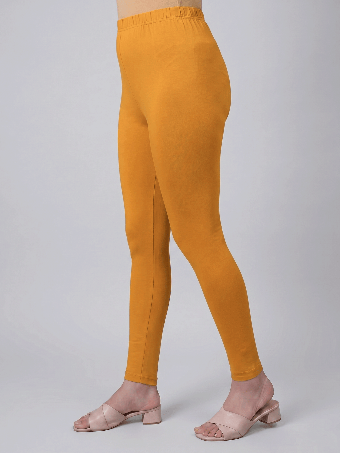 Knit Solid Mustard Leggings