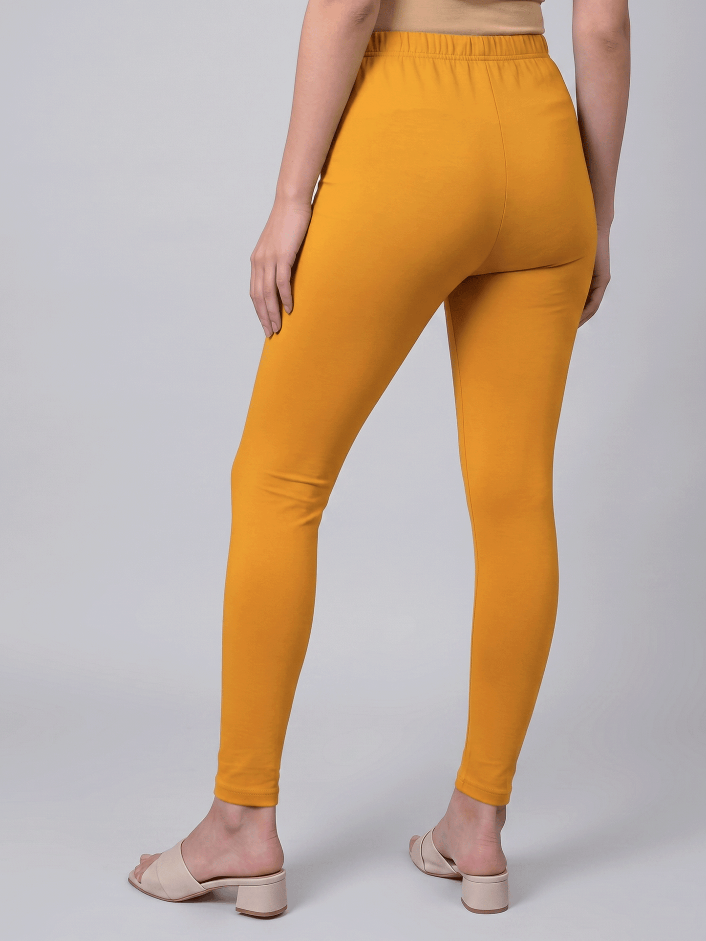 Knit Solid Mustard Leggings