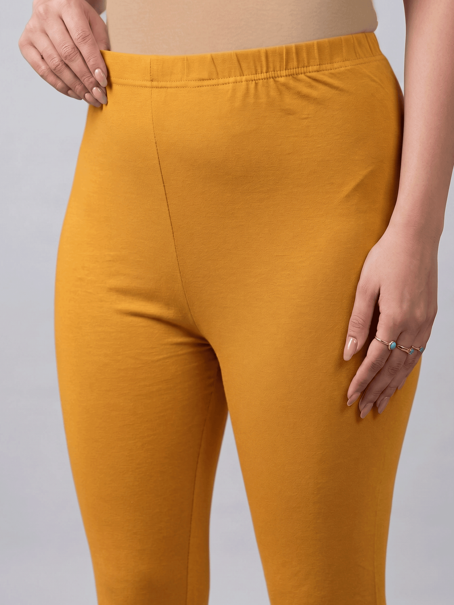 Knit Solid Mustard Leggings