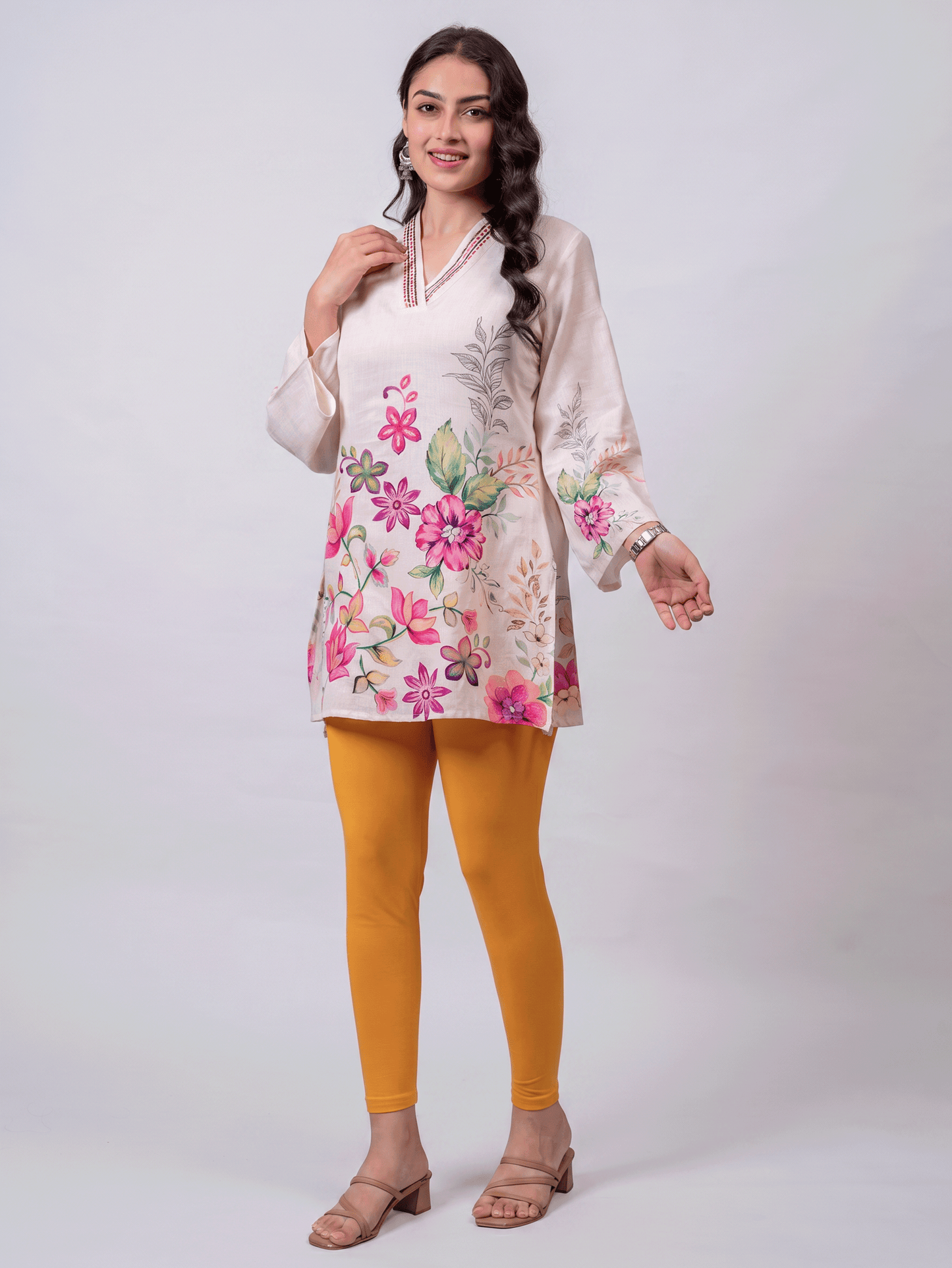 Knit Solid Mustard Leggings