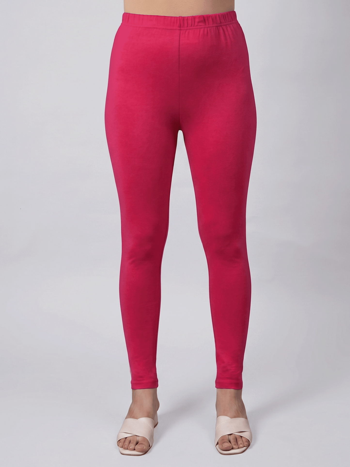 Knit Solid Fuchsia Leggings