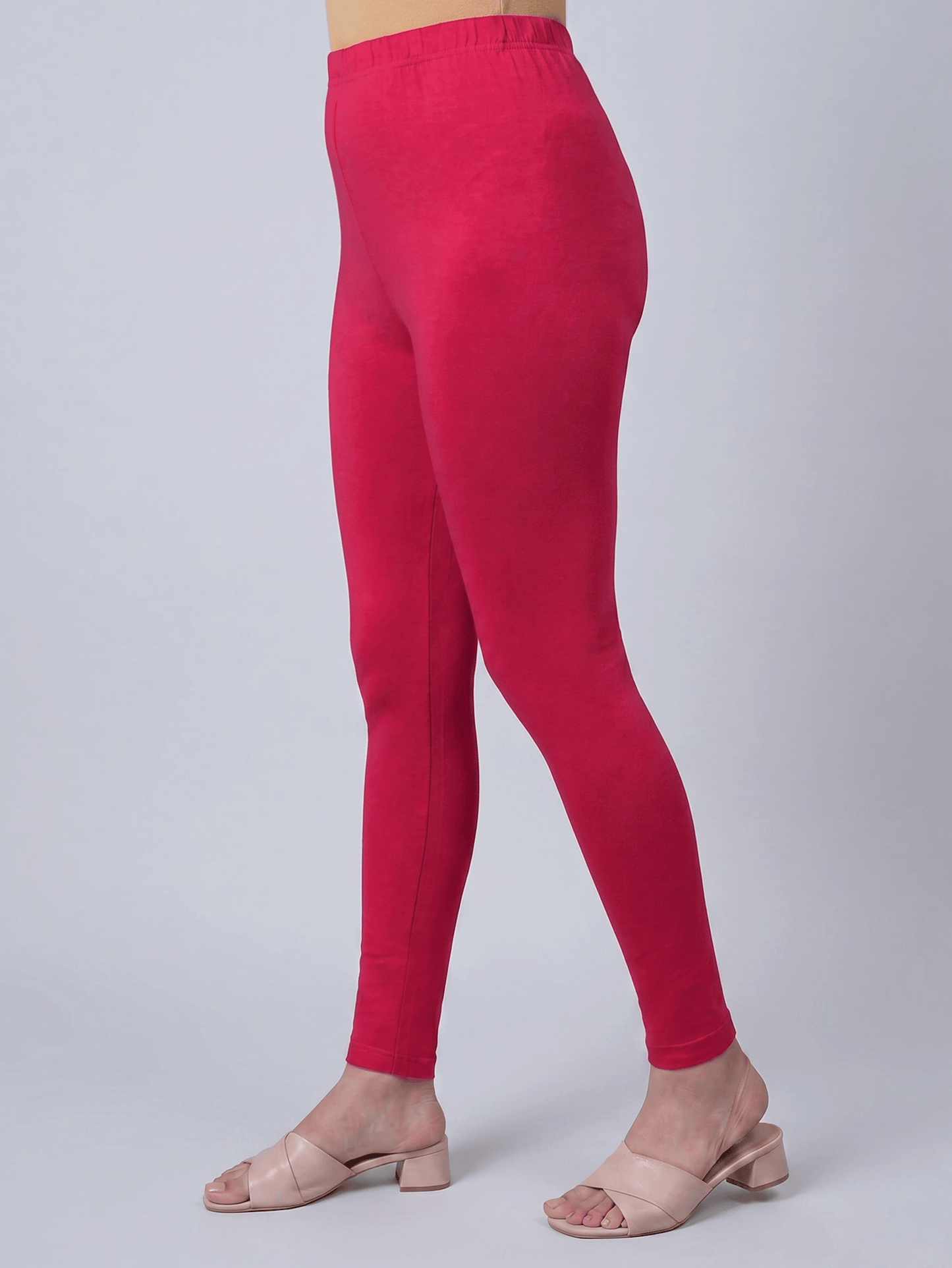Knit Solid Fuchsia Leggings