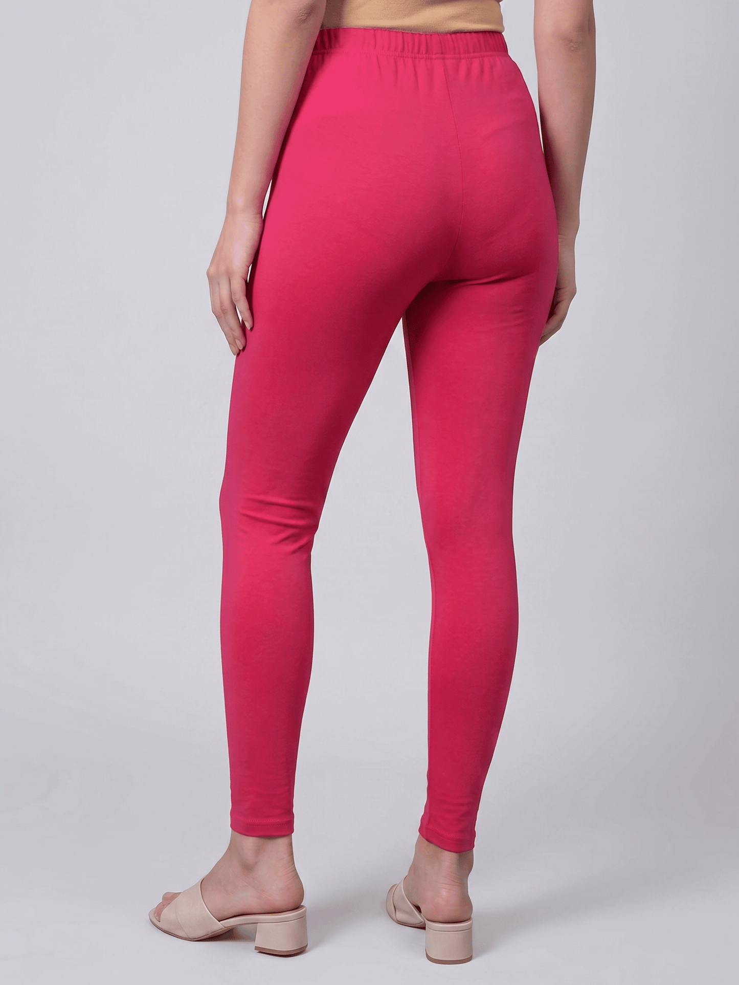 Knit Solid Fuchsia Leggings