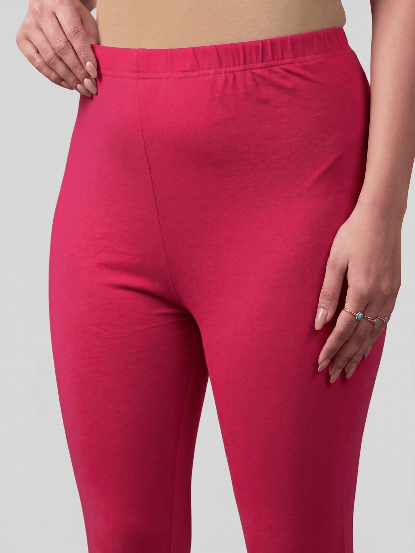 Knit Solid Fuchsia Leggings