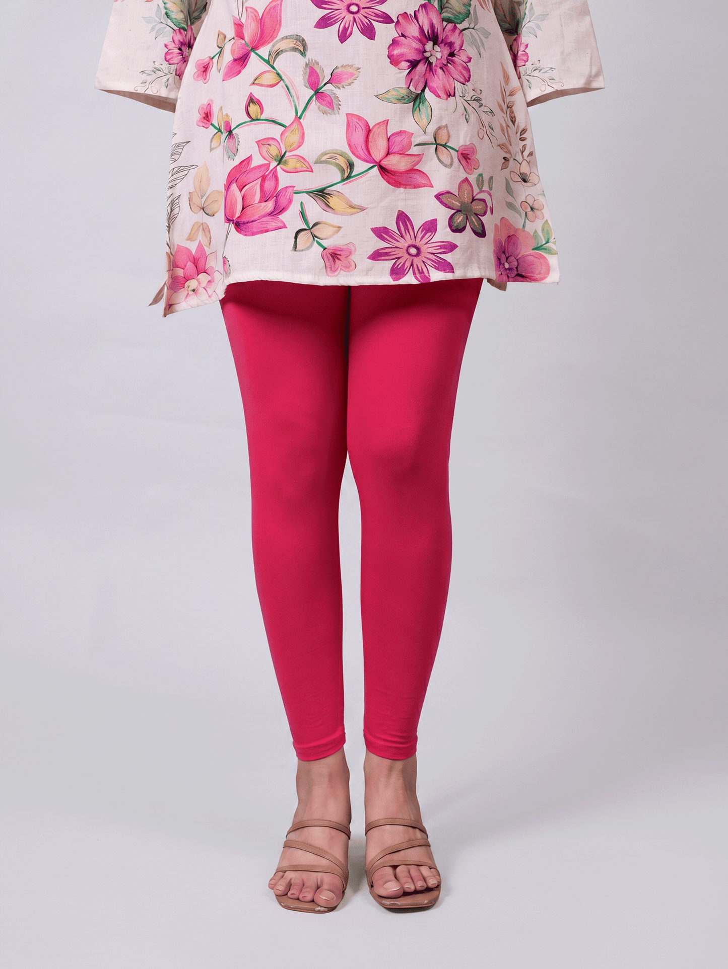 Knit Solid Fuchsia Leggings