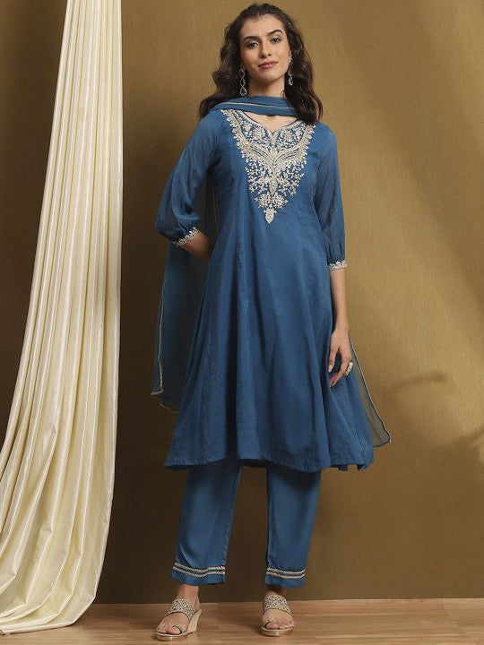 Biba Women Ethnic Motifs Embroidered Regular Kurta