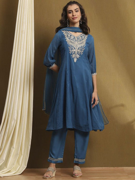 Biba Women Ethnic Motifs Embroidered Regular Kurta