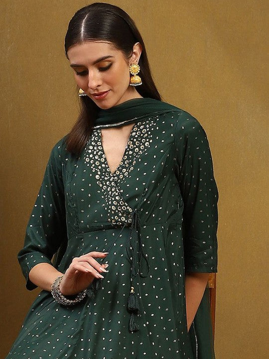 Biba Ethnic Motifs Printed Anarkali Kurta