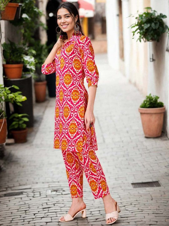 Anouk Ethnic Printed Pure Cotton Tunic & Trousers