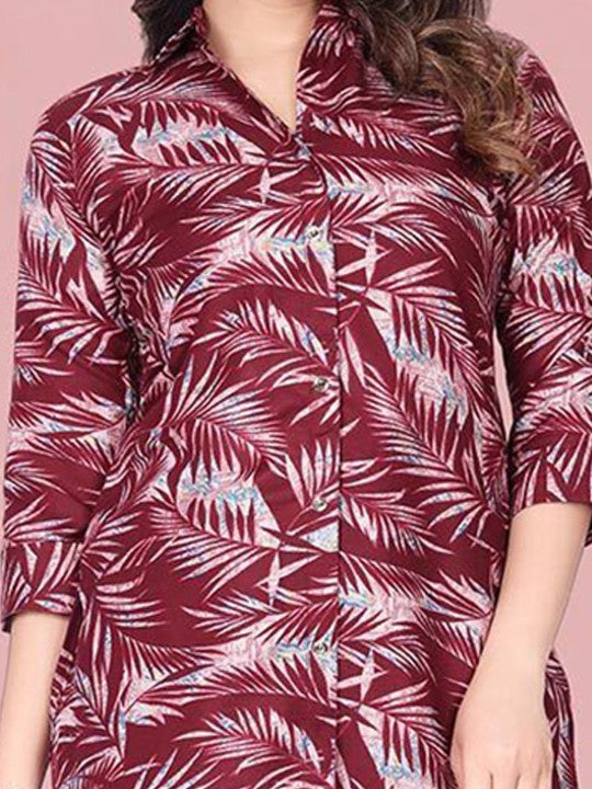 Printed Pure Cotton Tunic & Trousers Co-Ords