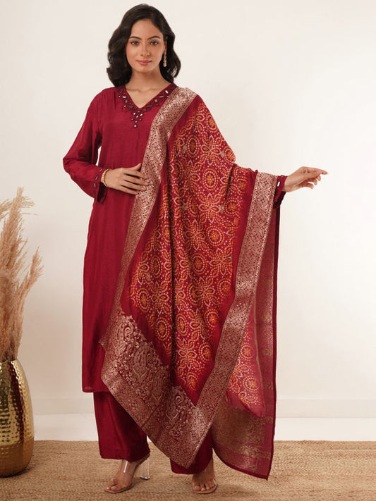 ZNKL Women Regular Mirror Work Straight Kurta with Salwar & Dupatta