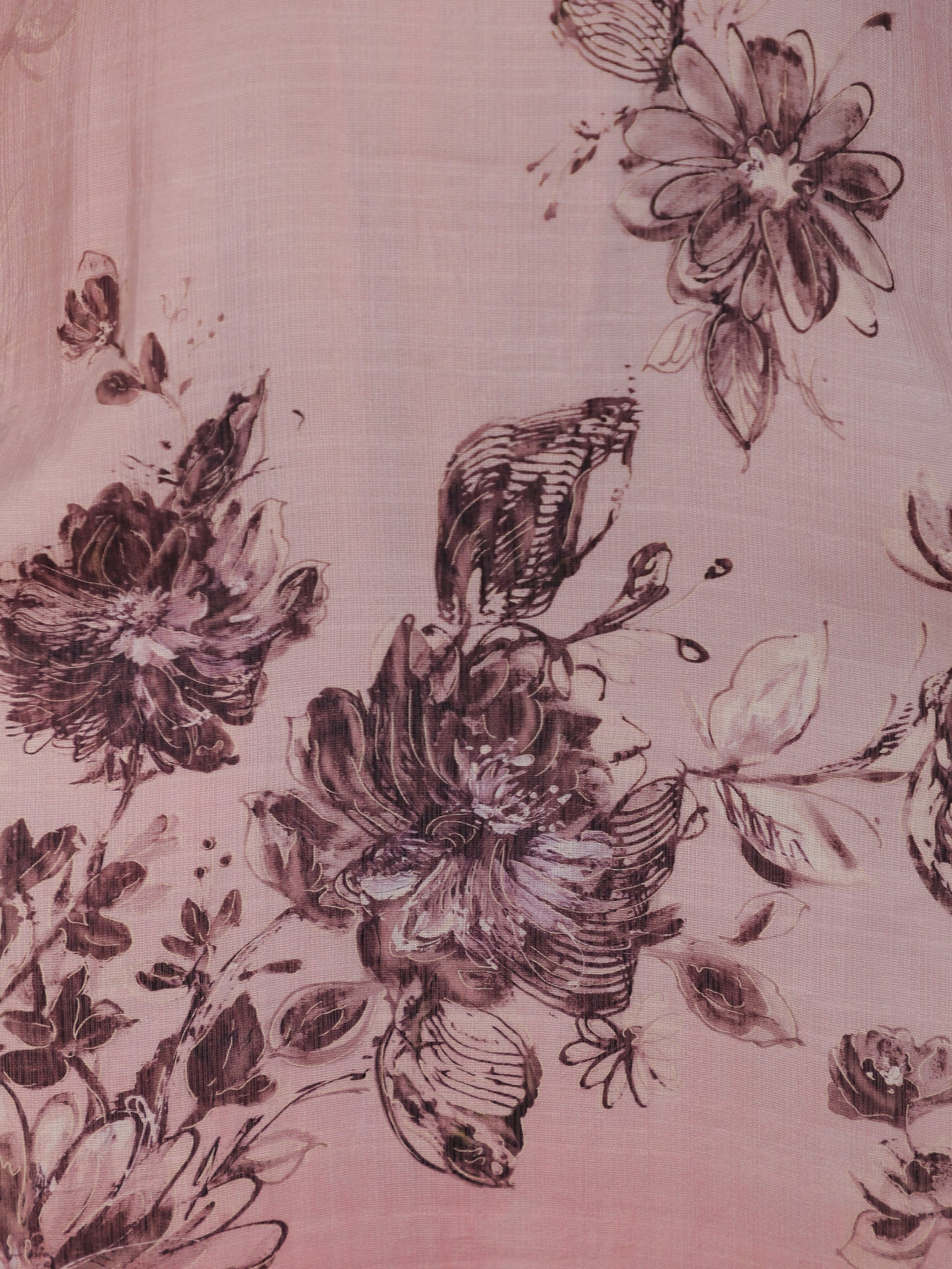 Lace Pink Ombre Floral Shantoon Straight Kurta