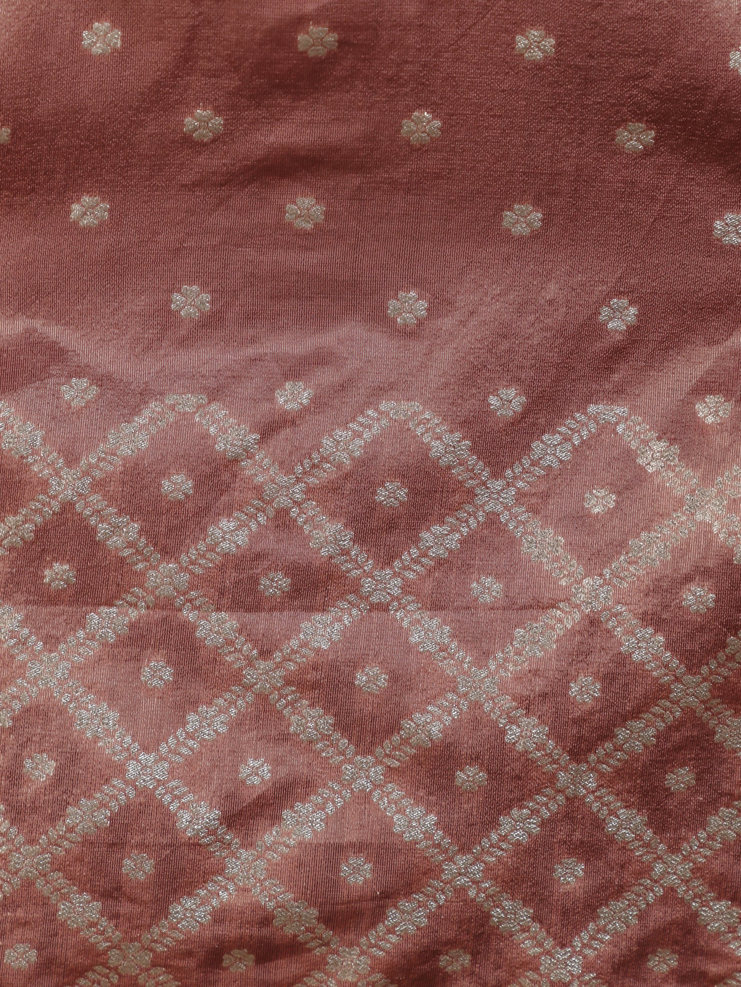 Zari Rose Gold Viscose Jacquard Straight Kurta