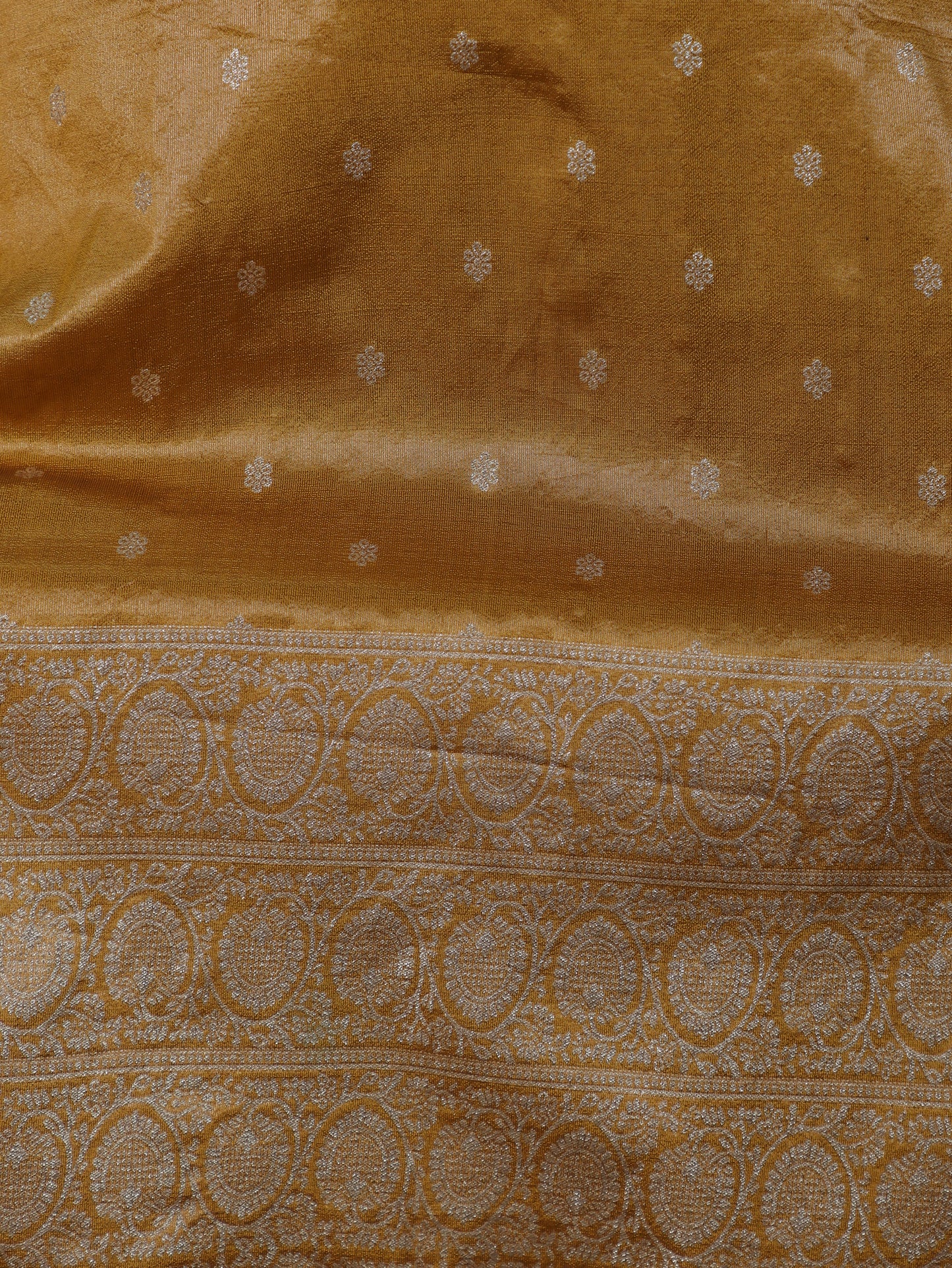 Zari Mustard Viscose Jacquard Straight Kurta